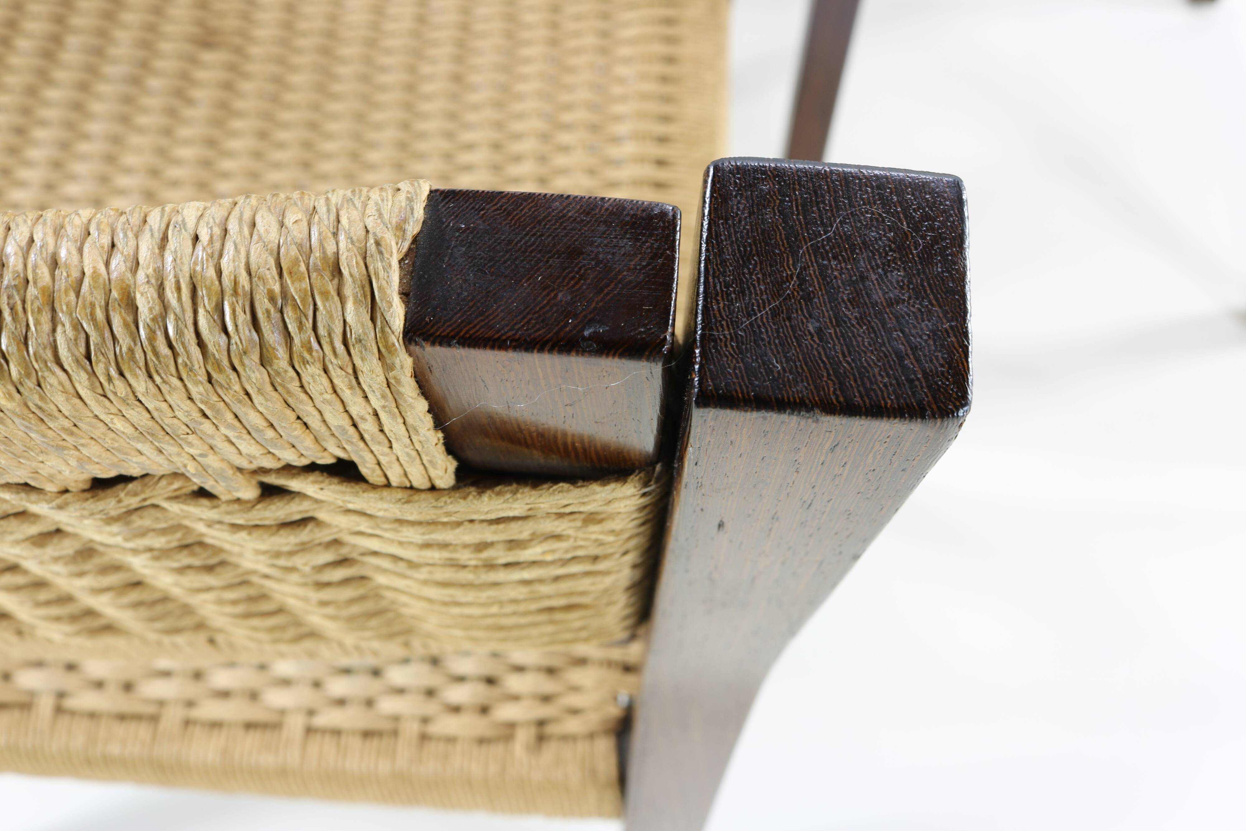 Set of four wenge wood dining chairs by Arnold Merckx for Fristho Holland