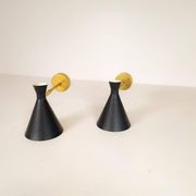 Pair of modern Italian wall sconces in Stilnovo style, wall lamp.