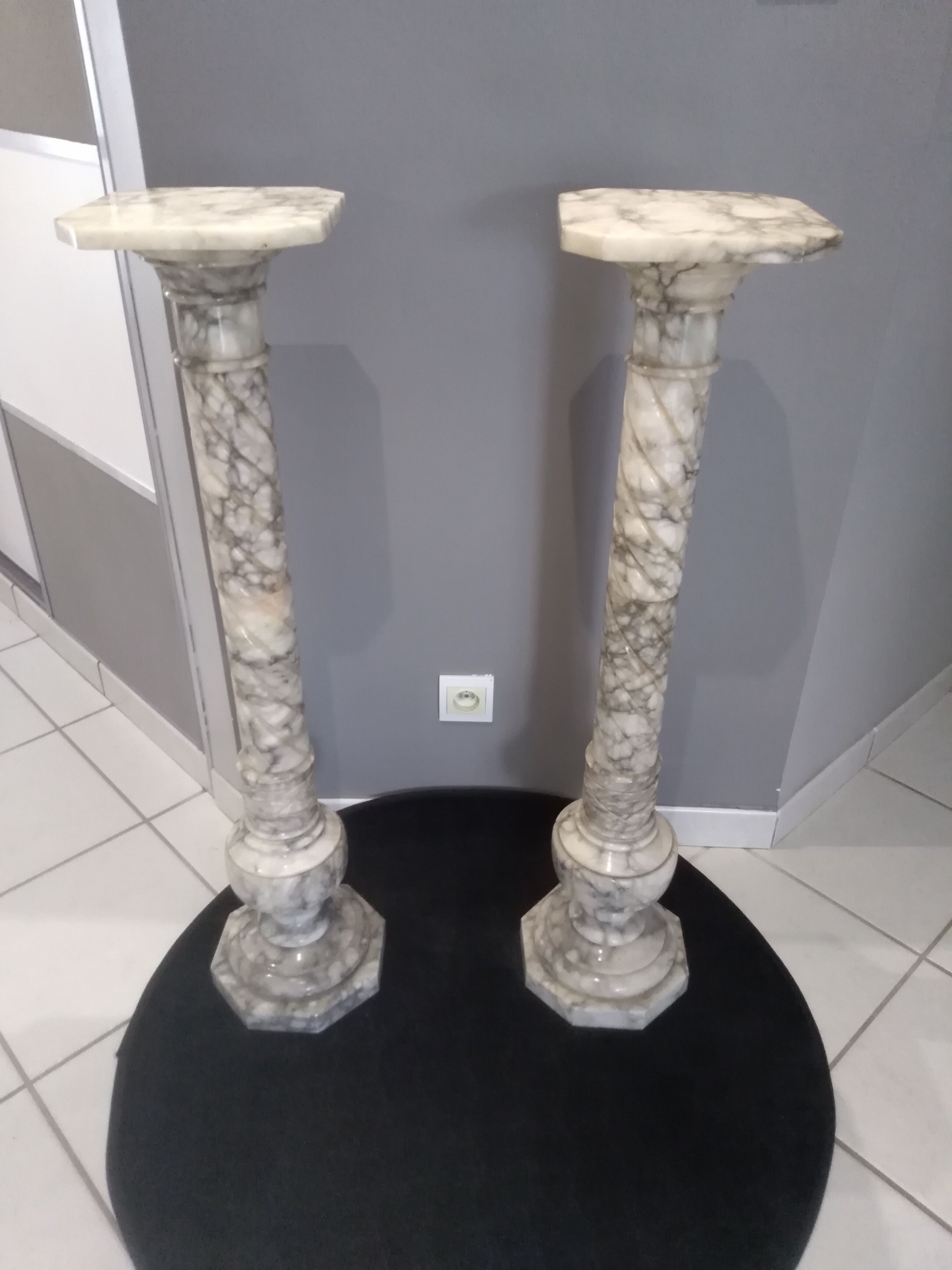Pair of marble columns year 1950