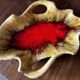 Large Vallauris glazed ceramic bowl/trinket dish, signed JAC - 40/30