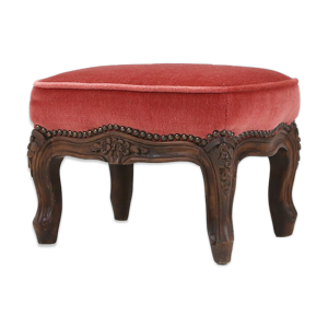Tabouret en velours vintage années