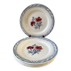 set of 5 Digoin Sarreguemines flat plates model Juliette / Nina Rosa 50s