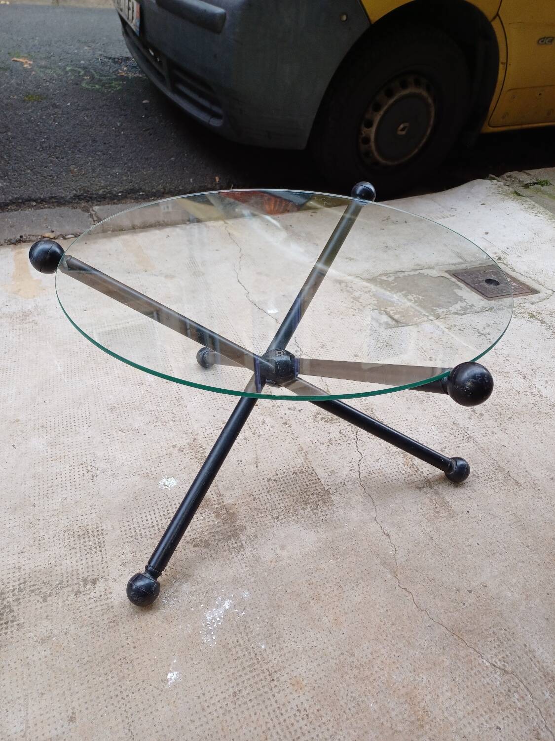 Small coffee table, designer side table 1980