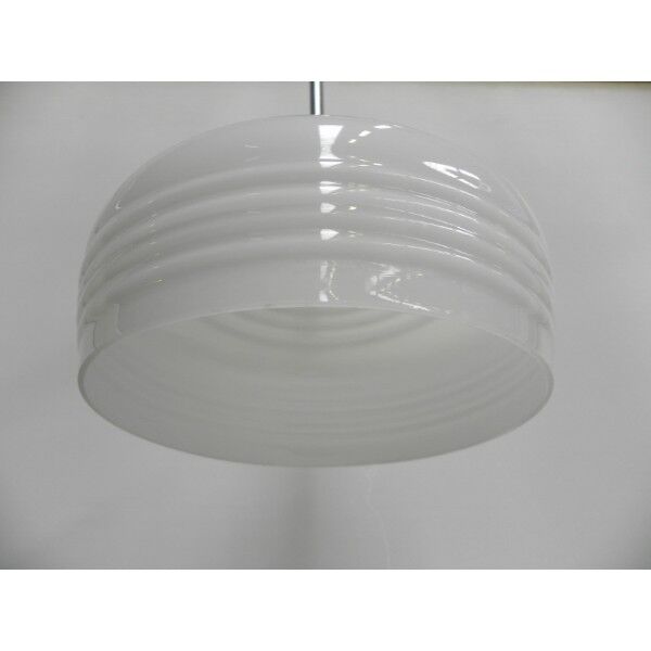 Suspension Deco with white glass sphere