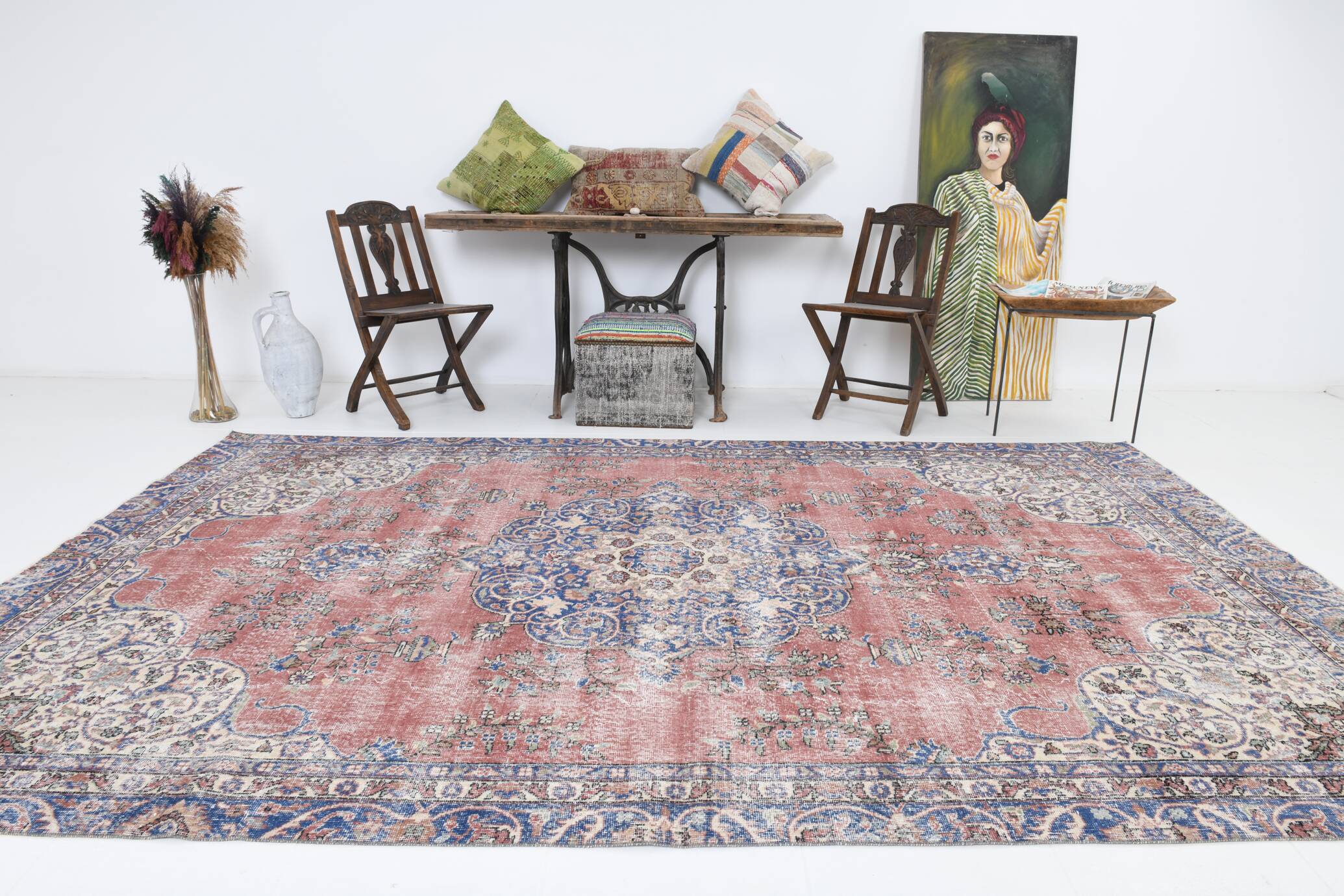 7x11 Shades Of Burgundy Persian Rug, 212x347Cm