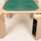 Pierluigi Molinari Lacquered Wood and Green Felt Game Table for Pozzi 1970