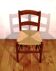 Chaise enfants vintage en bois et paille