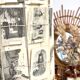 Old swirl display with seed bags