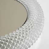 Stunning 1960s illuminated Limburg crystal glass wall mirror