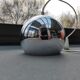 Suspension eyeball 1970 en inox chromé
