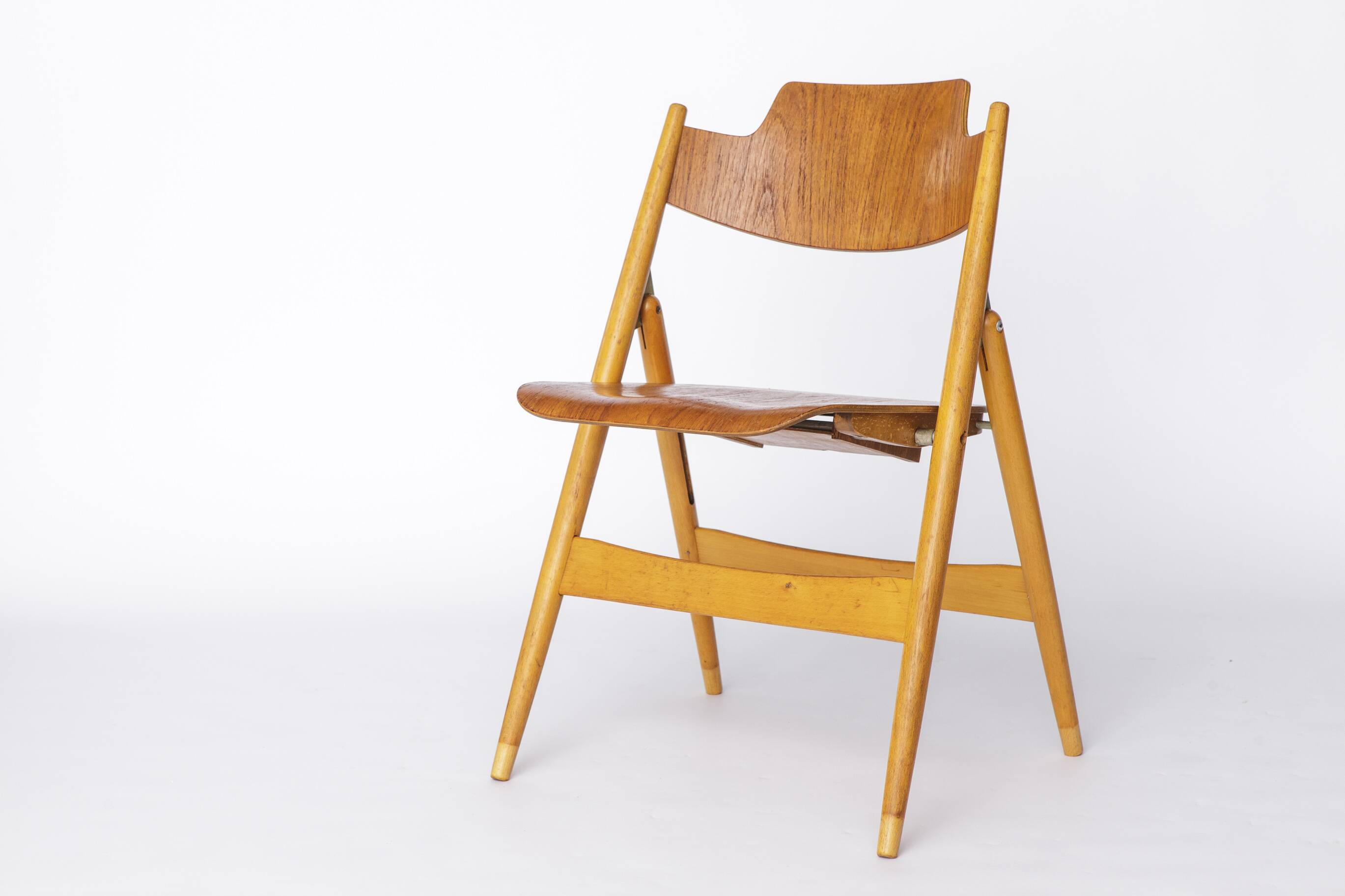 Set of 6 Egon Eiermann SE18 Folding Chairs – Wilde + Spieth, 1950s, Teak