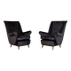 Pair of Italian Armchairs Attributed to Gio Ponti for ISA Bergamo, 1950s