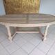 Renovated solid oak extendable oval table