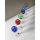 Series of 6 colorful Lorraine crystal roemers