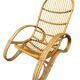 Curved bamboo and rattan armchair in Italian style by Roberti from the 1960s.