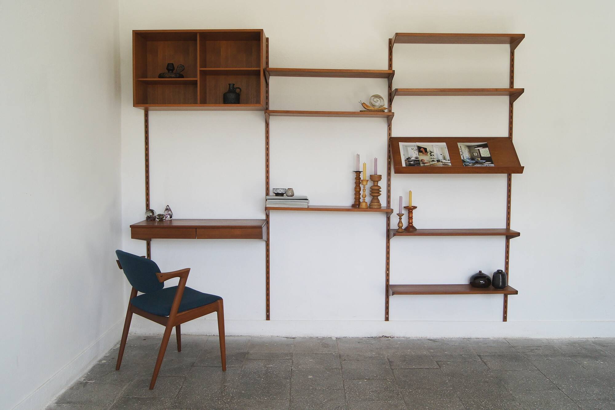 Mid-Century Shelves & Wall Units & Desk by Kai Kristiansen for FM Mobler, 1
