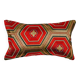 Coussin lombaire hexagonal vermillon Kikkō Vanguard — noir, rouge et or