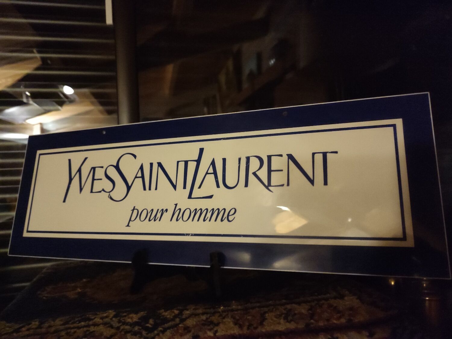 Vintage Yves Saint Laurent sign from the 80s