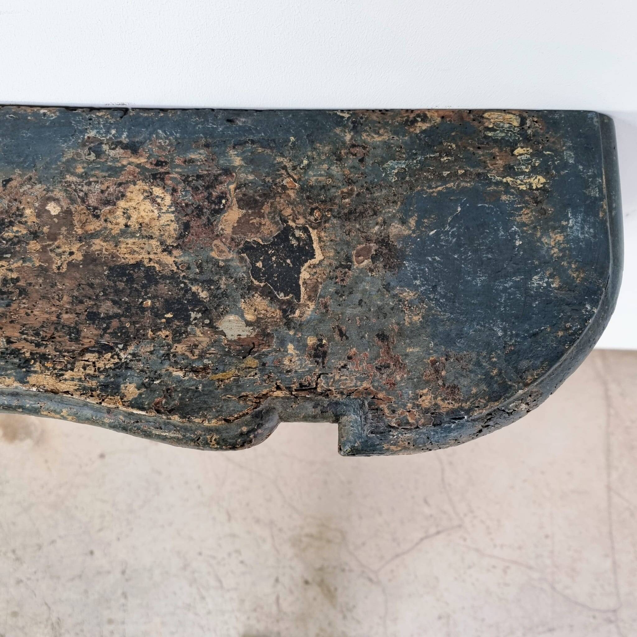 18th century carved wooden fireplace