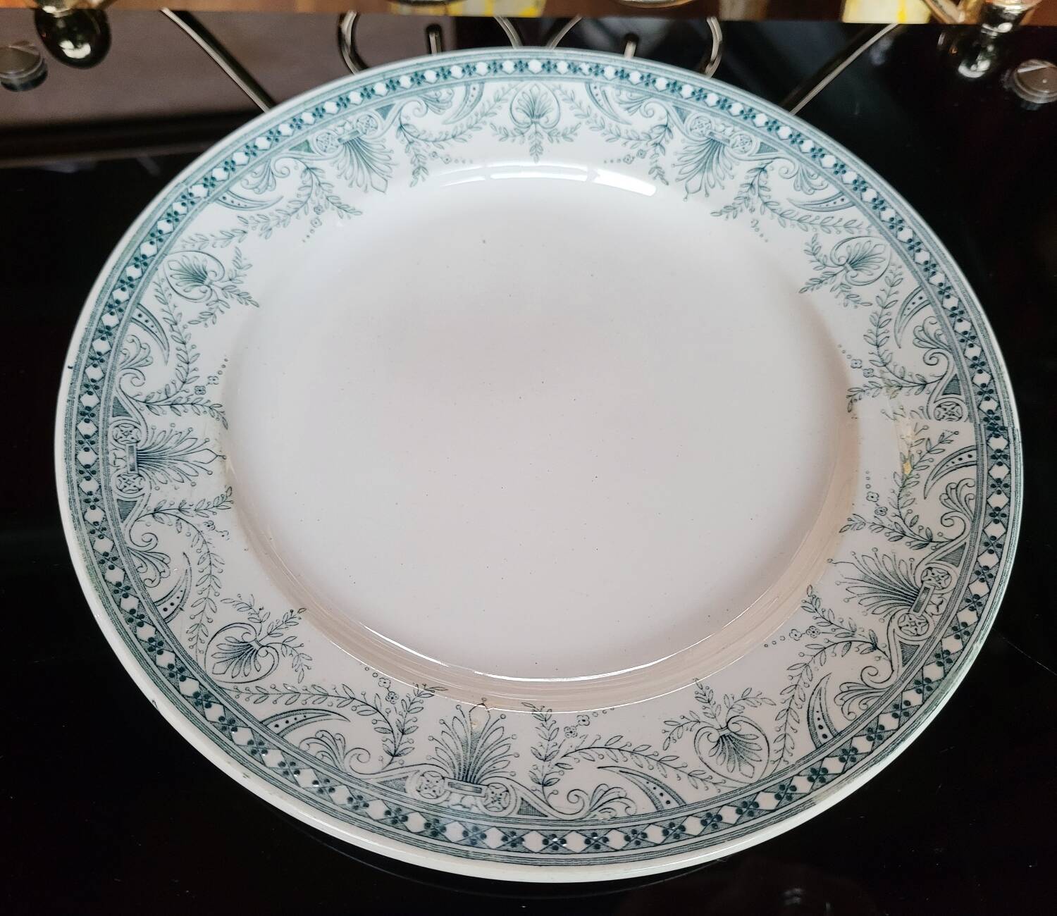 Set of 5 Terre de Fer plates 1900 Wilbur and St Amand