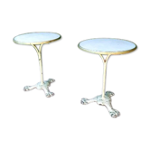 Pair of bistro gueridon late 19th century early 20th