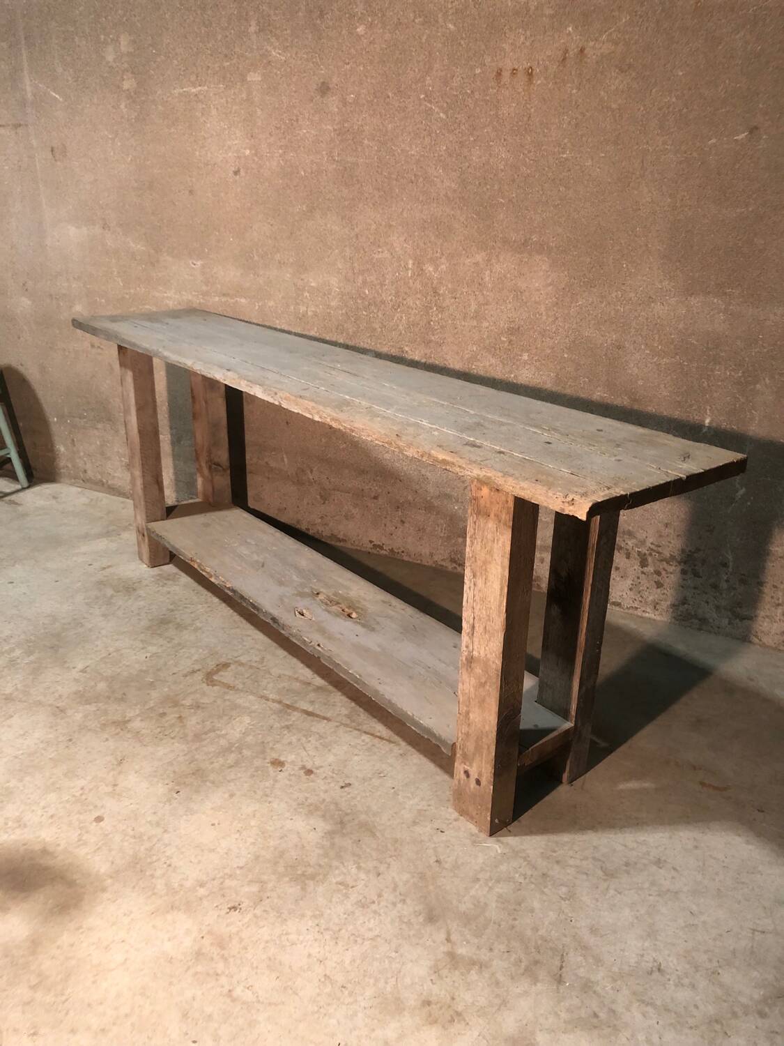 Old workbench with professional furniture