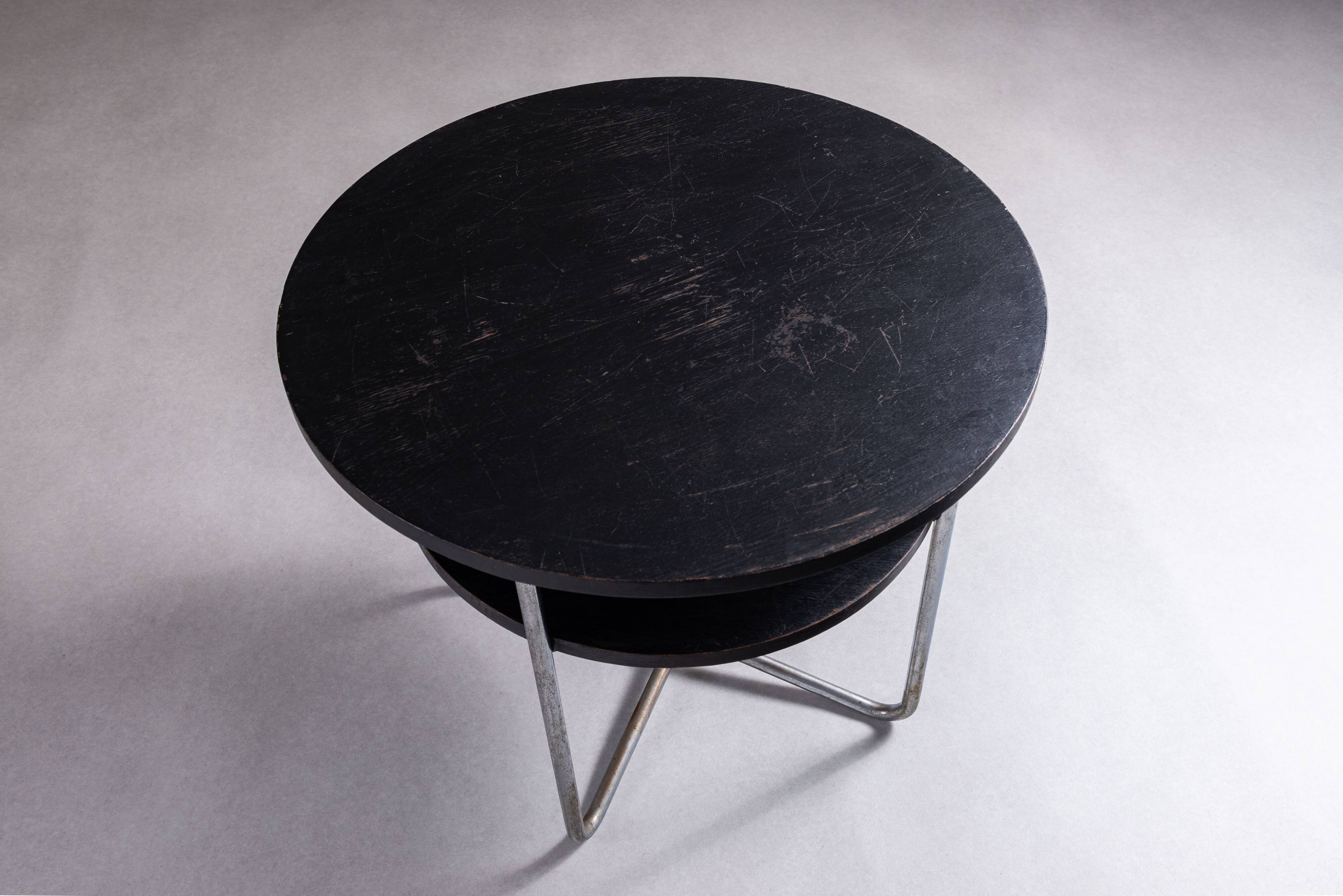 Thonet coffee table with tubular frame