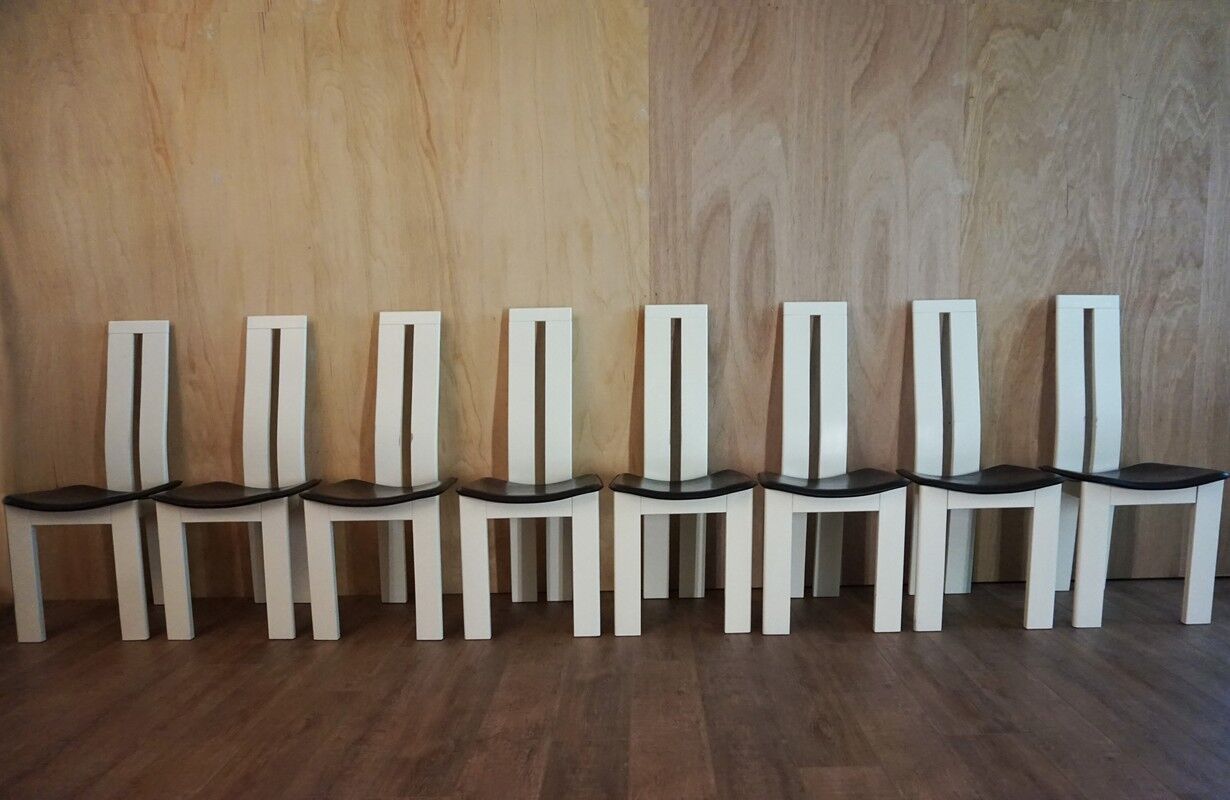 Set of 8 Italian Dining Chairs by Pietro Costantini for Ello, 1970s