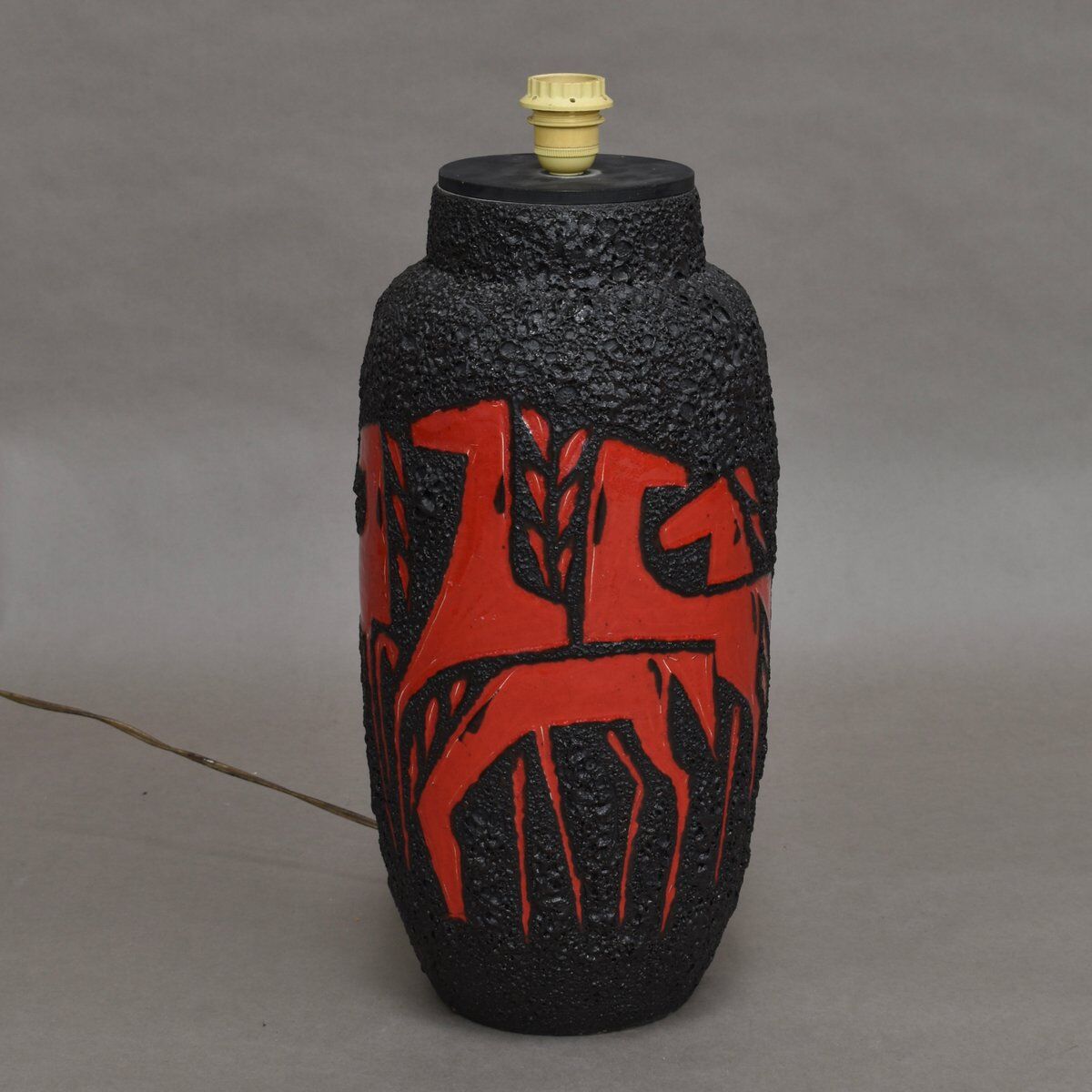 Vintage German ceramic floor lamp from Scheurich, 1970s