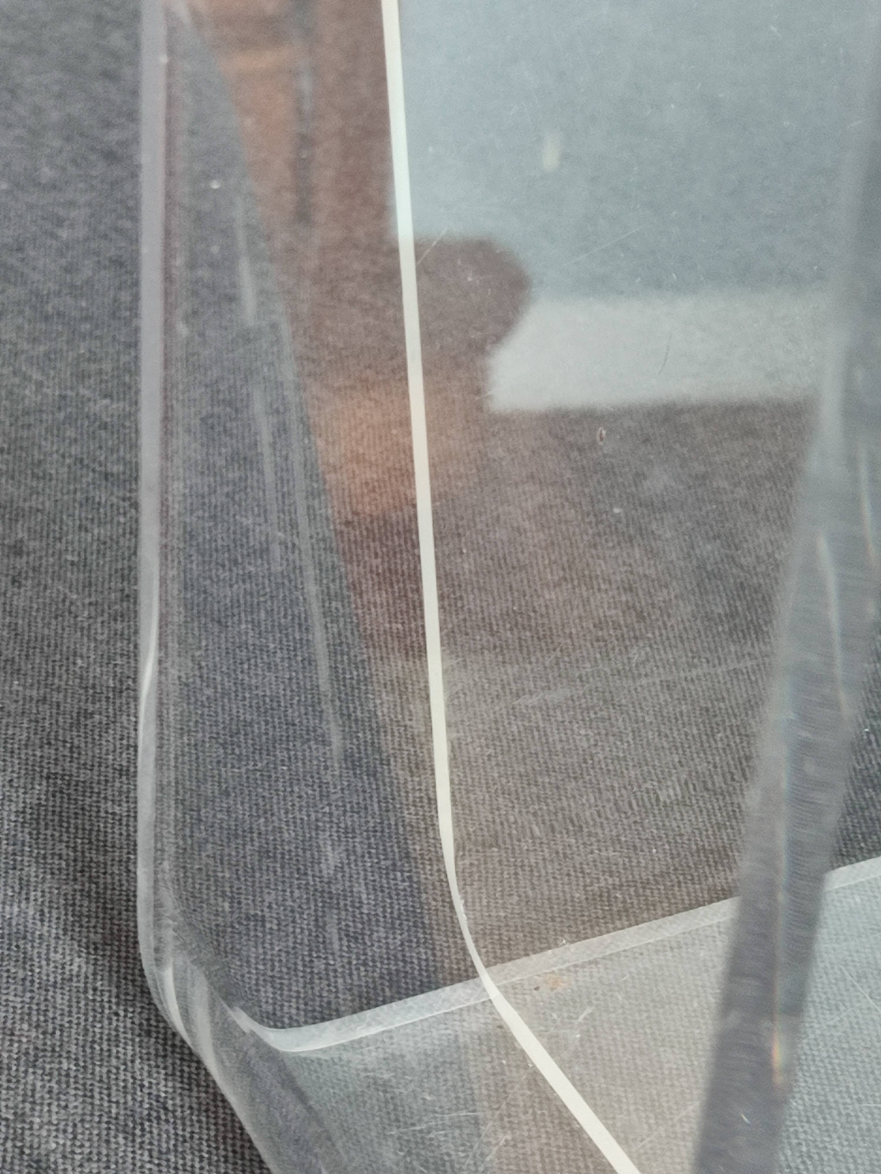 Vintage Roche Bobois plexiglass magazine door