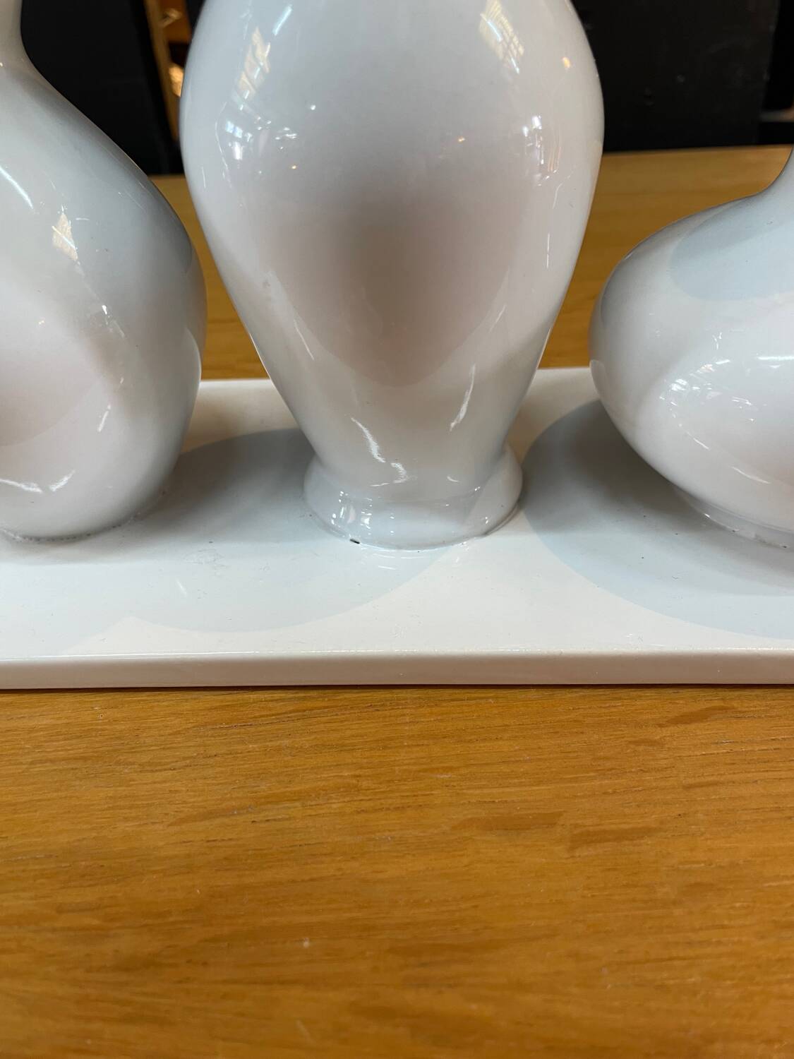 Silea white ceramic trio