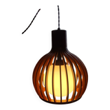 Opaline wood ceiling pendant light