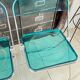 Set of 4 blue Plia folding chairs by Castelli