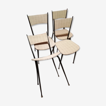 4 chairs Colette Gueden Skaï mulching effect