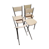 4 chairs Colette Gueden Skaï mulching effect