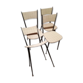4 chairs Colette Gueden Skaï mulching effect