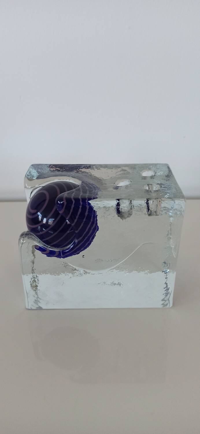 Glass candlestick, 80s