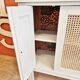 Buffet 3 portes en chêne style art déco relooké avec porte en cannage