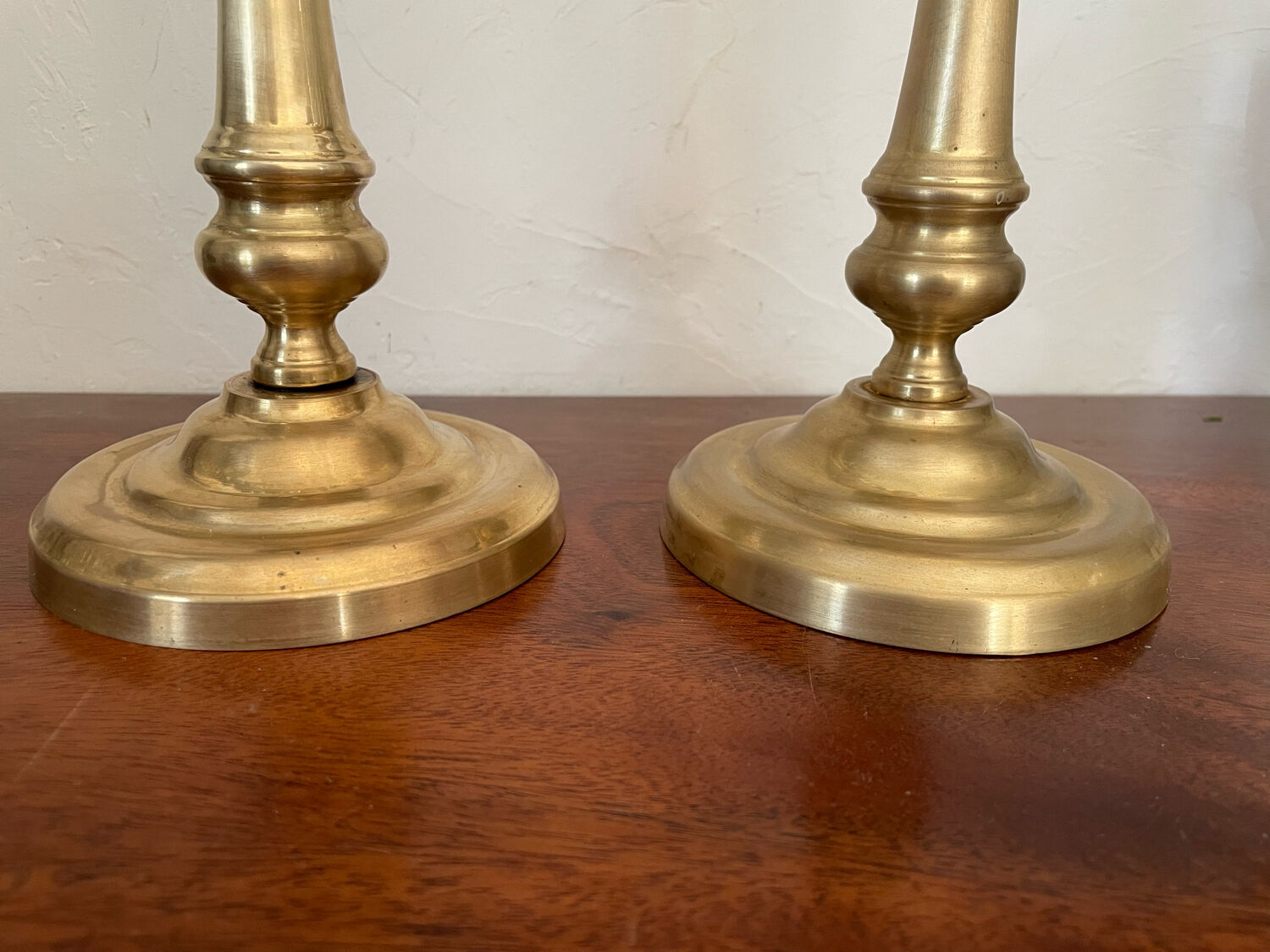 Pair of brass candle holders 28,5cm