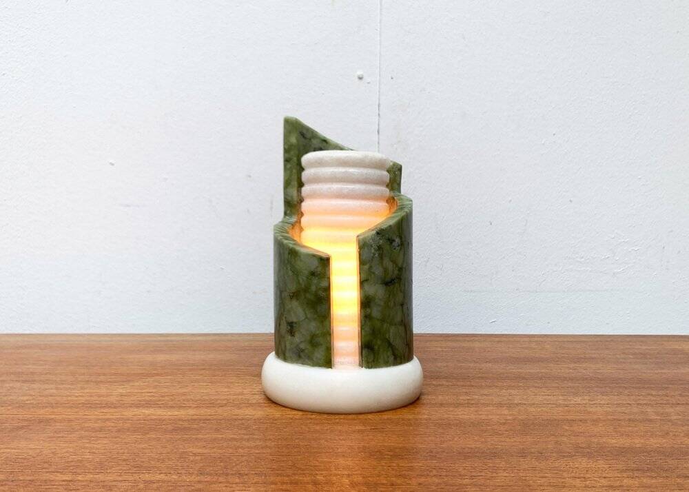 Postmodern stone table lamp, 1980s
