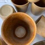 14 vintage sandstone cups