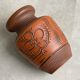 Vintage brown ceramic German vase, Mid Century terracotta pottery
