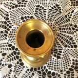 Old gold copper candle holder with pusher