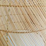 Rattan and wicker pendant lamp, bohemian lampshade