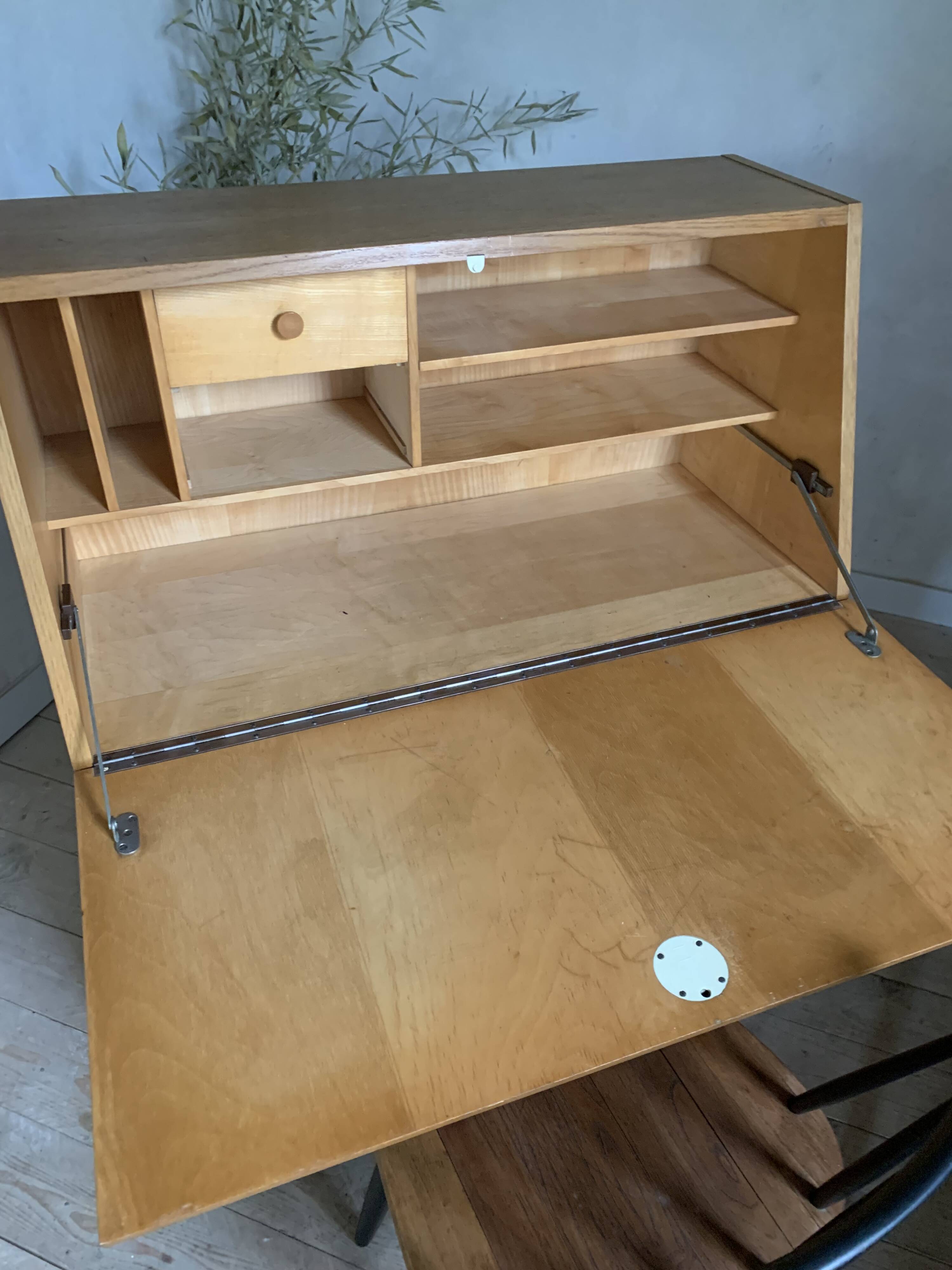 Vintage oak secretary desk
