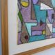 Abstract geometric coloured painting