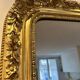 Large fireplace mirror from the Napoléon III period 208×86cm mercury glass