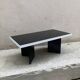 Vintage 1970s coffee table — Black smoked glass top
