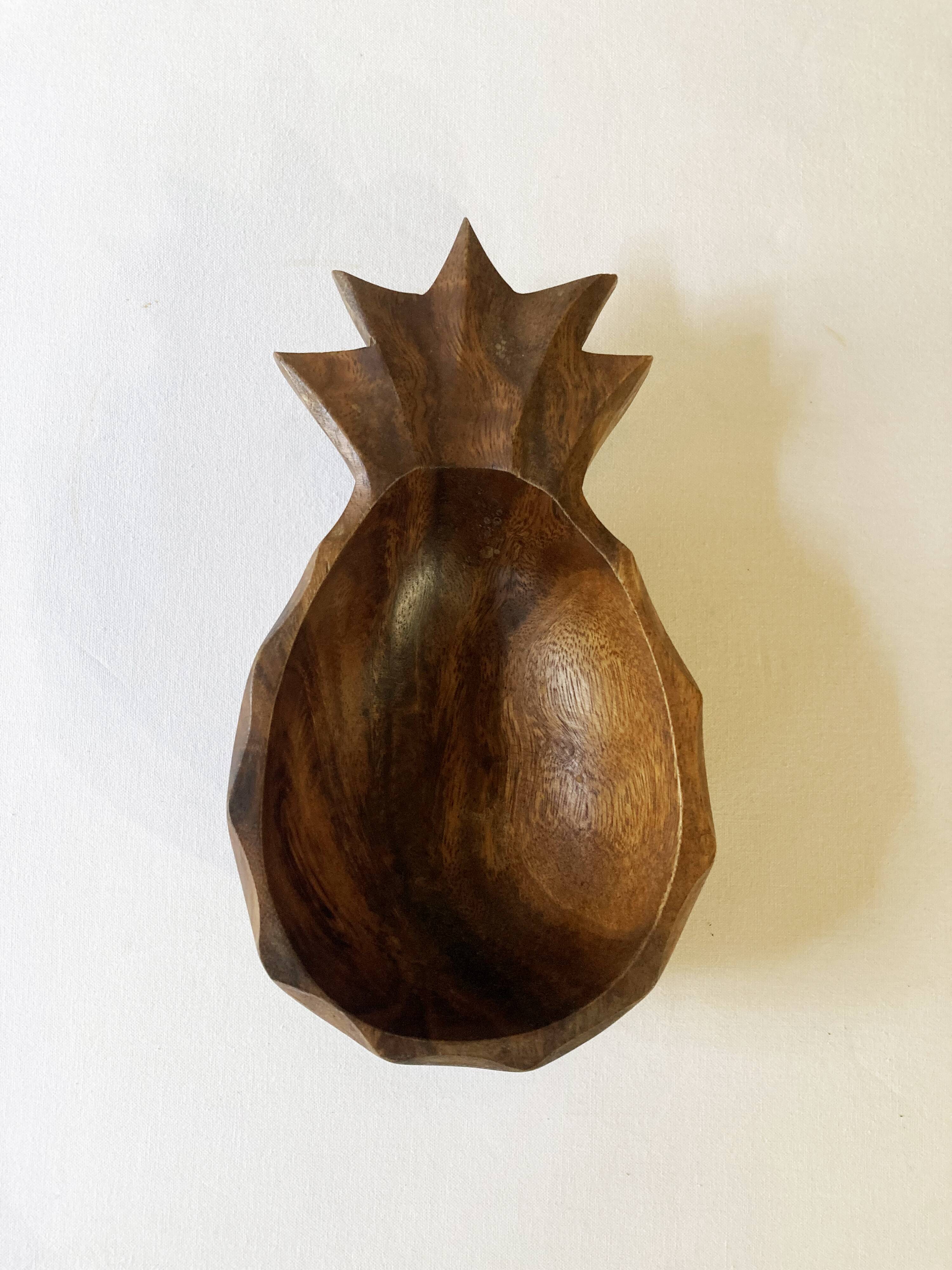 Wooden pocket tray, pineapple shape