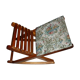 Rests wooden feet and folding tapestry